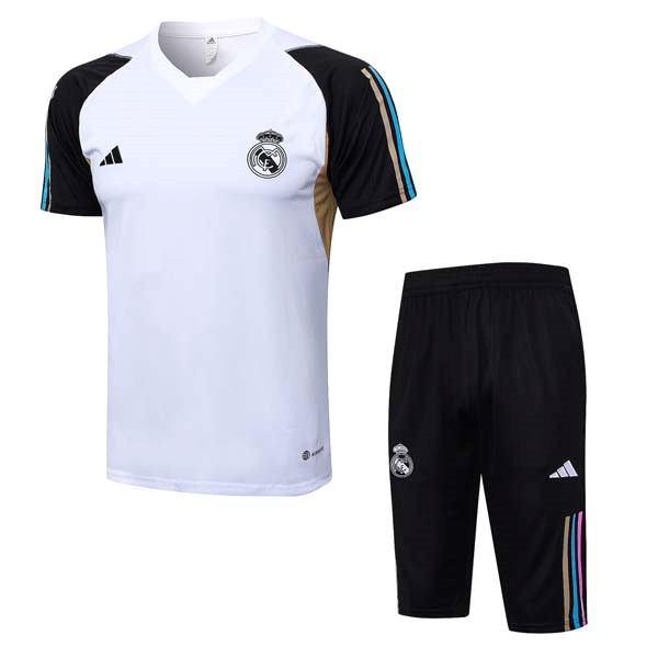 Camiseta Entrenamiento Real Madrid Conjunto Completo 2023-24 Blanco